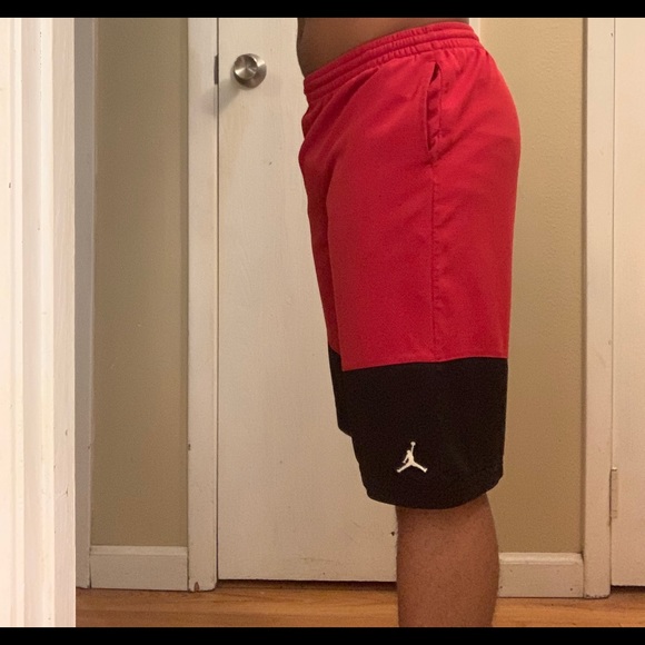 Red Jordan shorts..kids XL/ men S - Picture 1 of 6